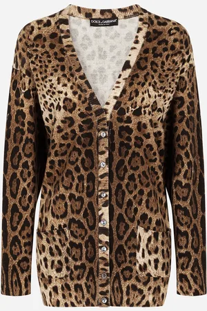 Dolce & Gabbana Cardigan C/bottoni - Femme Pulls Imprim� Animalier Cachemire 52