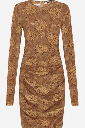 Dolce & Gabbana Robe Courte En Dentelle Florale - Femme Robes Dentelle 36