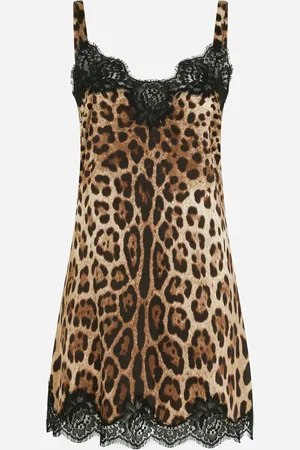 Dolce & Gabbana Sottoveste Corta - Femme Lingerie Imprim� Animalier Coton 2