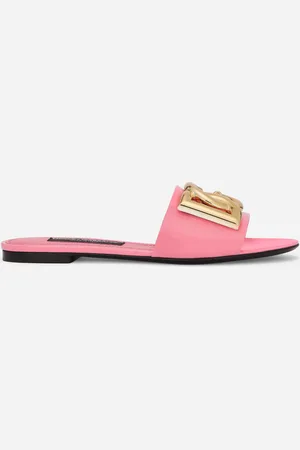 Dolce & Gabbana Mules En Cuir Verni À Logo Dg - Femme Mules Et Sabots Cuir 35
