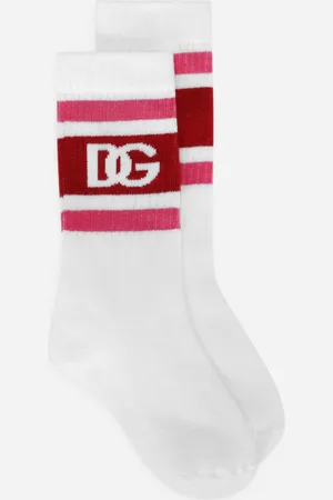 Dolce & Gabbana Chaussettes En Maille Stretch Avec Logo Dg - Homme Accessoires Coton S