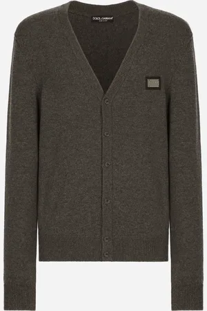 Dolce & Gabbana Cardigan En Laine Et Cachemire Avec Plaquette À Logo - Homme Pulls Laine 56