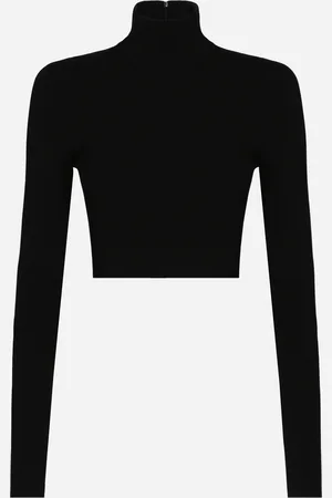 Dolce & Gabbana Pull Cropped À Col Montant - Femme Pulls Viscose 36