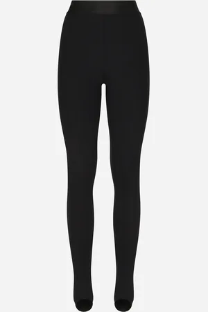 Dolce & Gabbana Leggings En Jersey Technique Avec Élastique À Logo - Femme Pantalons Et Shorts Tissu 40