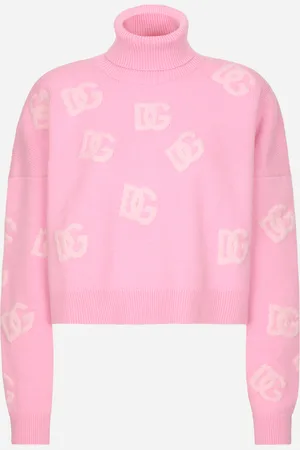 Dolce & Gabbana Pull Court En Cachemire Avec Logo Dg En Intarsia - Femme Pulls 36