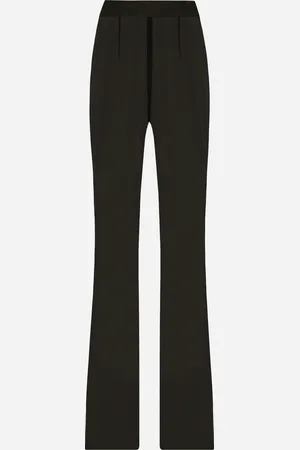 Dolce & Gabbana Pantalon Flare Taille Haute En Mousseline - Femme Pantalons Et Shorts Soie 40