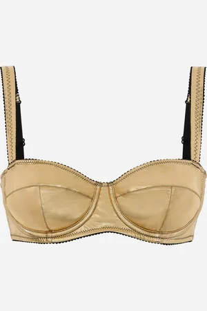 Dolce & Gabbana Soutien-gorge Balconnet En Jersey Lamé - Femme Lingerie Or Jersey 1b