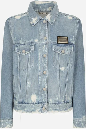 Dolce & Gabbana Blouson En Denim Avec Plaquette À Logo - Femme Denim Coton 42