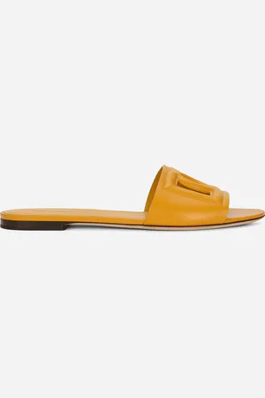 Dolce & Gabbana Mules En Cuir De Veau À Logo Dg - Femme Mules Et Sabots Cuir 36