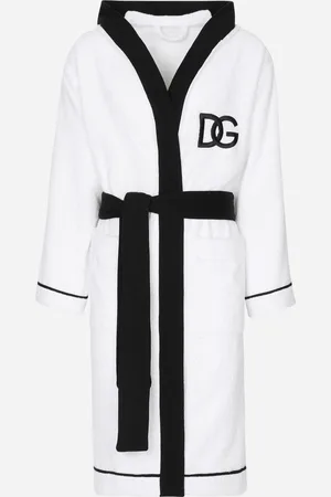 Dolce & Gabbana Terry Cotton Bathrobe - Peignoirs De Bain Avec Bande Xxl