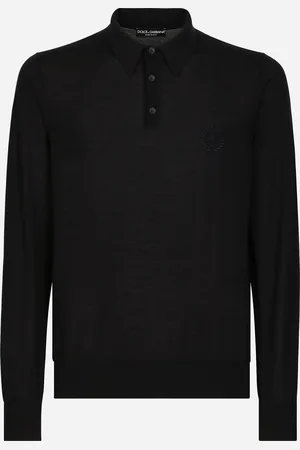 Dolce & Gabbana Pull Polo En Cachemire Avec Logo Dg Brodé - Homme Pulls Cachemire 44