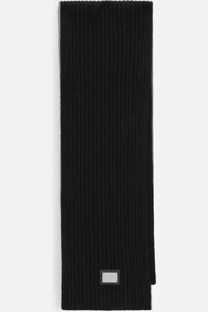 Dolce & Gabbana Écharpe En Maille Côtelée Avec Plaquette À Logo - Homme Accessoires Laine S