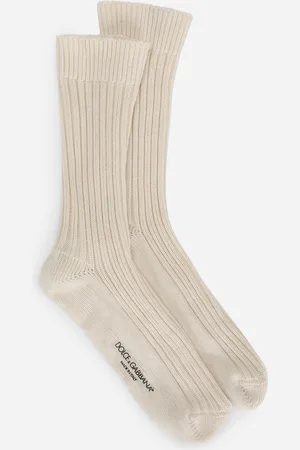 Dolce & Gabbana Chaussettes Côtelées En Coton Et Laine - Homme Chaussettes Coton M