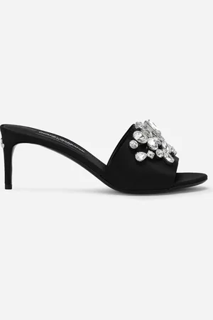 Dolce & Gabbana Mules En Satin À Broderie - Femme Mules Et Sabots Multicolore 37