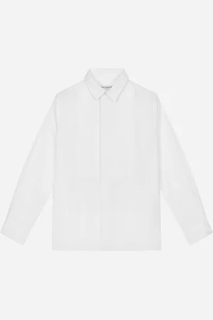 Dolce & Gabbana Chemise De Smoking En Popeline Jacquard À Logo Dg - Homme Chemises Coton 4 Years