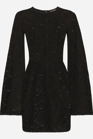 Dolce & Gabbana Robe Courte En Point Dentelle À Amples Manches - Femme Robes Dentelle 42