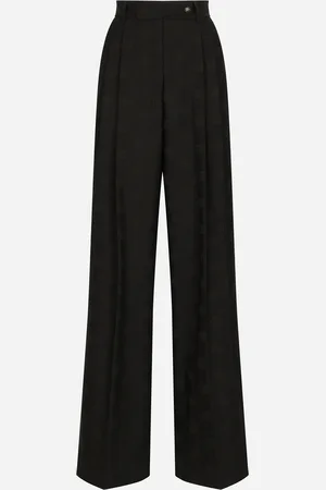 Dolce & Gabbana Pantalon Flare En Laine Jacquard À Logo Dg - Femme Pantalons Et Shorts 36