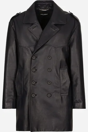 Dolce & Gabbana Caban Croisé En Cuir - Homme Manteaux Et Blousons 48