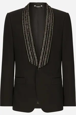 Dolce & Gabbana Veste Droite À Col Châle Brodé - Homme Costumes Et Blazers Multicolore 52