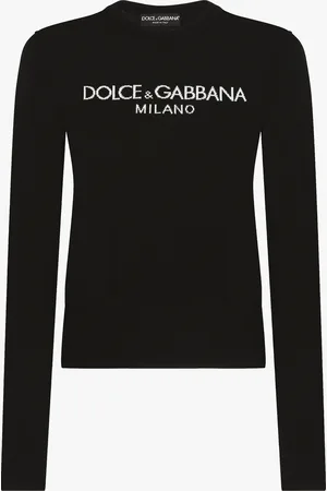 Dolce & Gabbana Wool Sweater With Logo Inlay - Femme Pulls 36