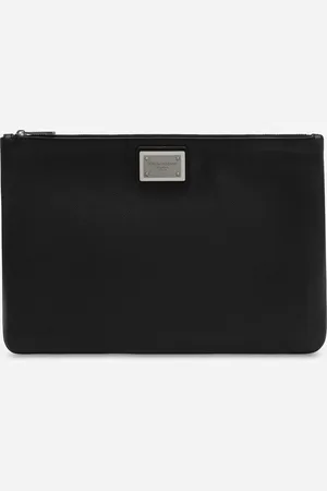 Dolce & Gabbana Pochette De Format Moyen En Cuir De Veau Grainé Et Nylon - Homme Attachés-cases Et Pochettes Tissu Onesize