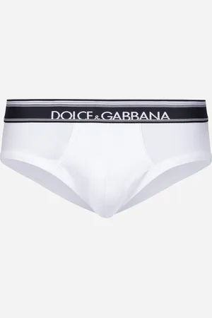 Dolce & Gabbana Pack De Deux Slips Mi-longs En Coton Bi-stretch - Homme Sous-vêtements Et Loungewear Blanc Coton 6