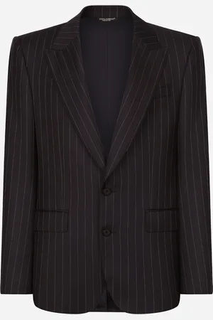 Dolce & Gabbana Veste Droite Sicilia En Laine À Rayures Tennis - Homme Costumes Et Blazers Multicolore 48