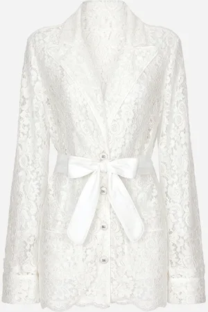 Dolce & Gabbana Chemise De Pyjama En Dentelle Cordonnet Florale - Femme Tops Et Chemisiers 42