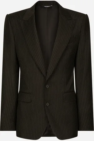 Dolce & Gabbana Veste Droite Sicilia En Laine À Rayures Tennis - Homme Costumes Et Blazers 44