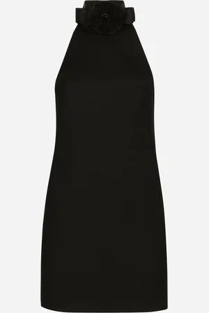 Dolce & Gabbana Robe Courte En Toile De Laine Avec Décolleté Dos - Femme Robes 40