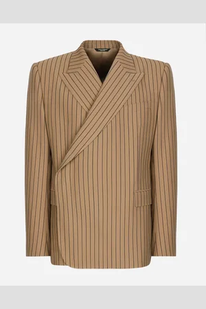 Dolce & Gabbana Veste Croisée Sicilia À Rayures Tennis - Homme Costumes Et Blazers 46