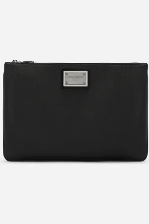 Dolce & Gabbana Pochette En Cuir De Veau Grainé Et Nylon - Homme Attachés-cases Et Pochettes Tissu Onesize