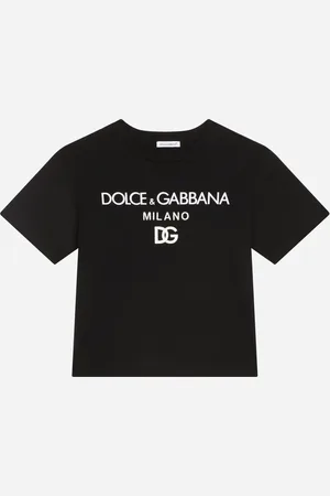 Dolce & Gabbana T-shirt Ras De Cou En Jersey À Broderie Dg Milano - Homme T-shirts Et Sweat-shirts Coton 3 Years