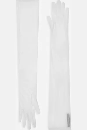 Dolce & Gabbana Gants Longs En Tulle - Femme Bonnets Et Gants S