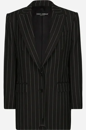 Dolce & Gabbana Veste Droite En Laine À Rayures Tennis - Femme Vestes 36