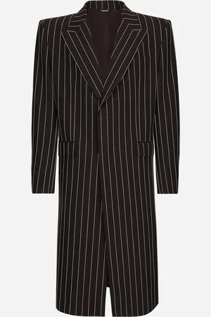 Dolce & Gabbana Manteau Droit En Laine À Rayures Tennis - Homme Manteaux Et Blousons 46