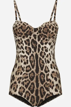 Dolce & Gabbana Maillot De Bain Une Pièce Balconnet À Imprimé Léopard - Femme Maillots De Bain Imprim� Animalier Jersey 1
