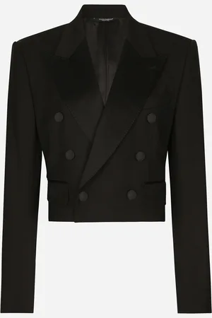 Dolce & Gabbana Veste De Smoking Courte Et Croisée En Laine - Femme Vestes Laine 36