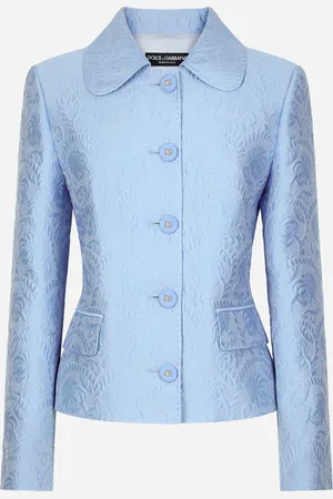 Dolce & Gabbana Veste Droite Gabbana En Jacquard Floral Matelassé - Femme Manteaux Et Blousons 38