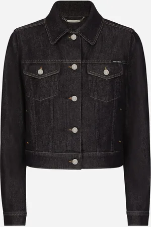 Dolce & Gabbana Blouson Cropped En Denim De Coton - Femme Denim 36