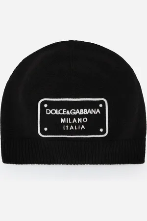 Dolce & Gabbana Bonnet En Maille Avec Plaquette À Logo - Homme Accessoires L