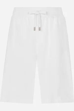 Dolce & Gabbana Bermuda De Jogging Avec Plaquette - Homme Pantalons Et Shorts 44