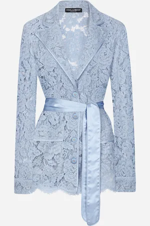 Dolce & Gabbana Chemise De Pyjama En Dentelle Cordonnet Florale À Logo Dg - Femme Tops Et Chemisiers 38