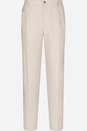 Dolce & Gabbana Pantalon En Lin À Rayures Tennis - Homme Pantalons Et Shorts 44