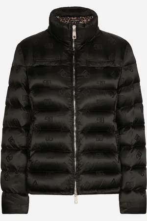 Dolce & Gabbana Doudoune Matelassée En Satin Jacquard Avec Logo Dg All-over - Femme Manteaux Et Blousons 40