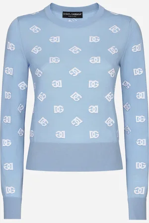 Dolce & Gabbana Pull En Laine Et Soie Jacquard Avec Logo Dg Assorti - Femme Pulls 40