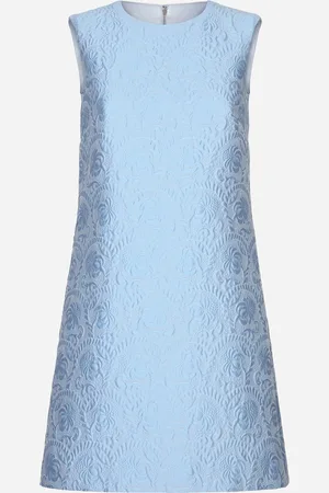 Dolce & Gabbana Robe Évasée Courte En Jacquard Floral Matelassé - Femme Robes 36
