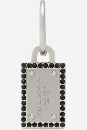 Dolce & Gabbana Mono Créole Avec Plaquette À Logo Et Strass - Homme Bijoux Fantaisie M�tal Onesize
