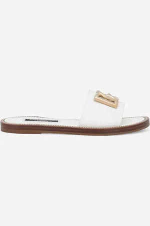Dolce & Gabbana Mules En Cuir De Veau À Logo Dg - Femme Chaussures (24-38) Cuir 30