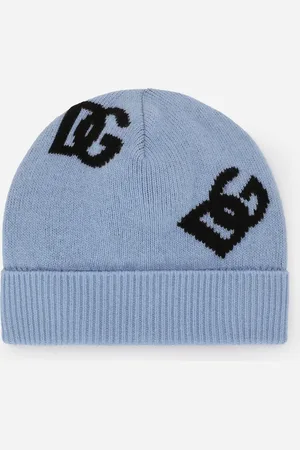 Dolce & Gabbana Bonnet En Laine Jacquard À Logo Dg - Femme Bonnets Et Gants Onesize